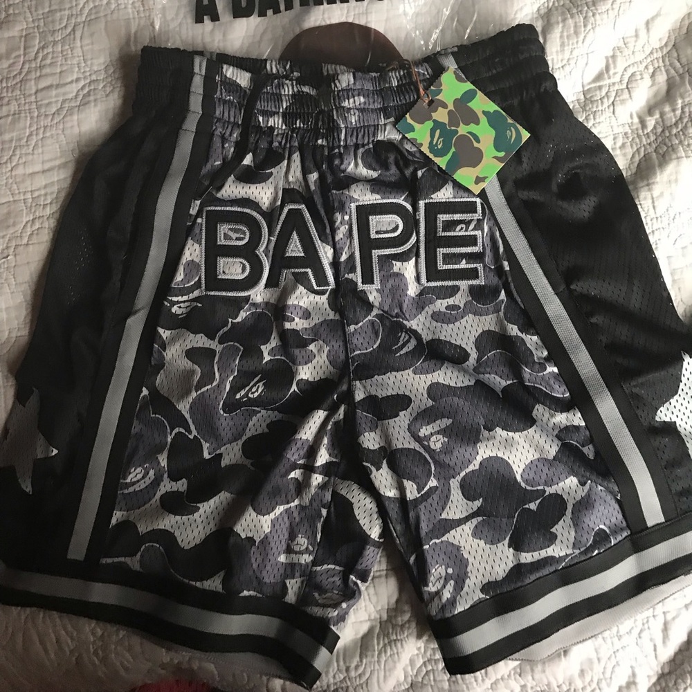 (SOLD)Black Bape Shorts Men